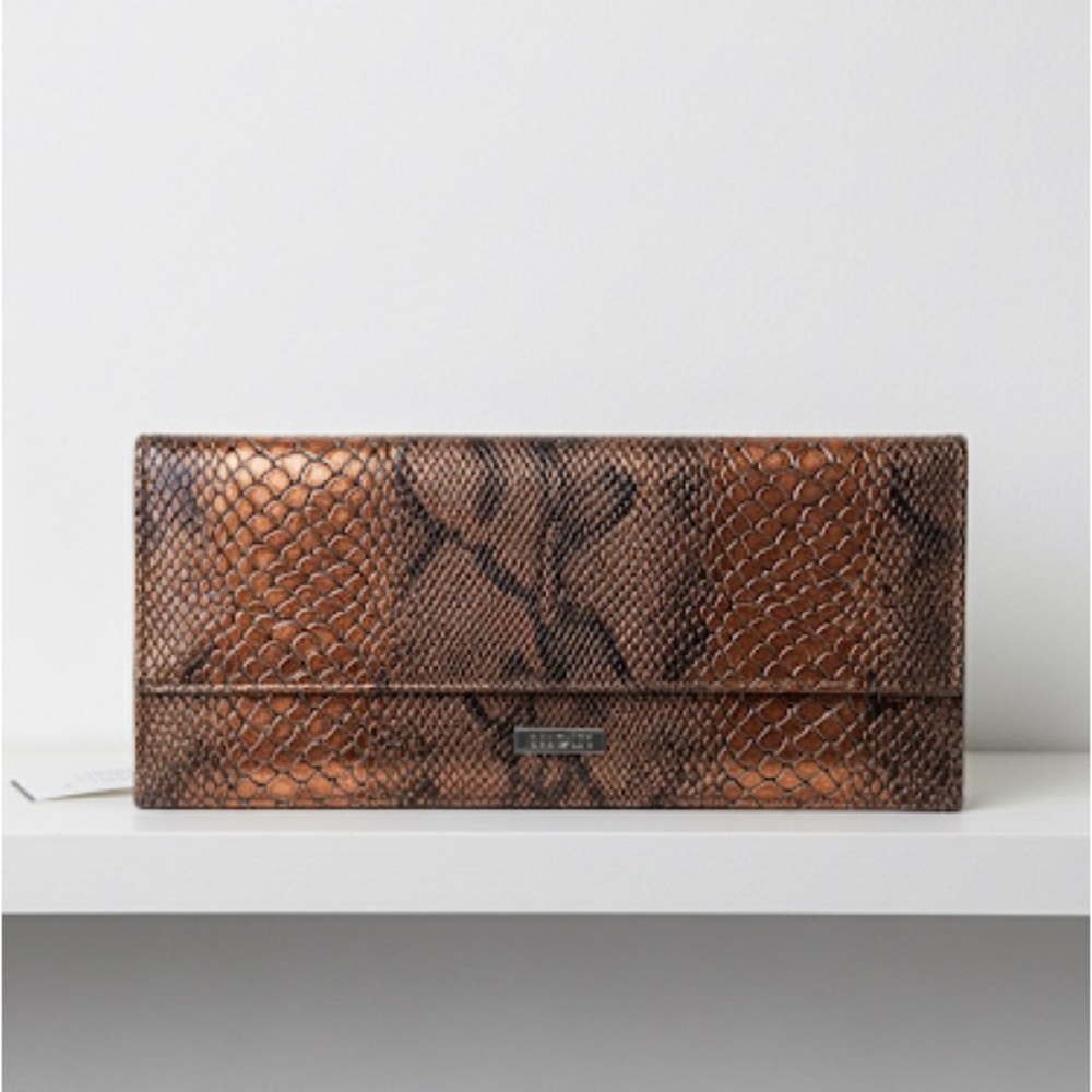 MICHE Brown Snakeskin Clutch